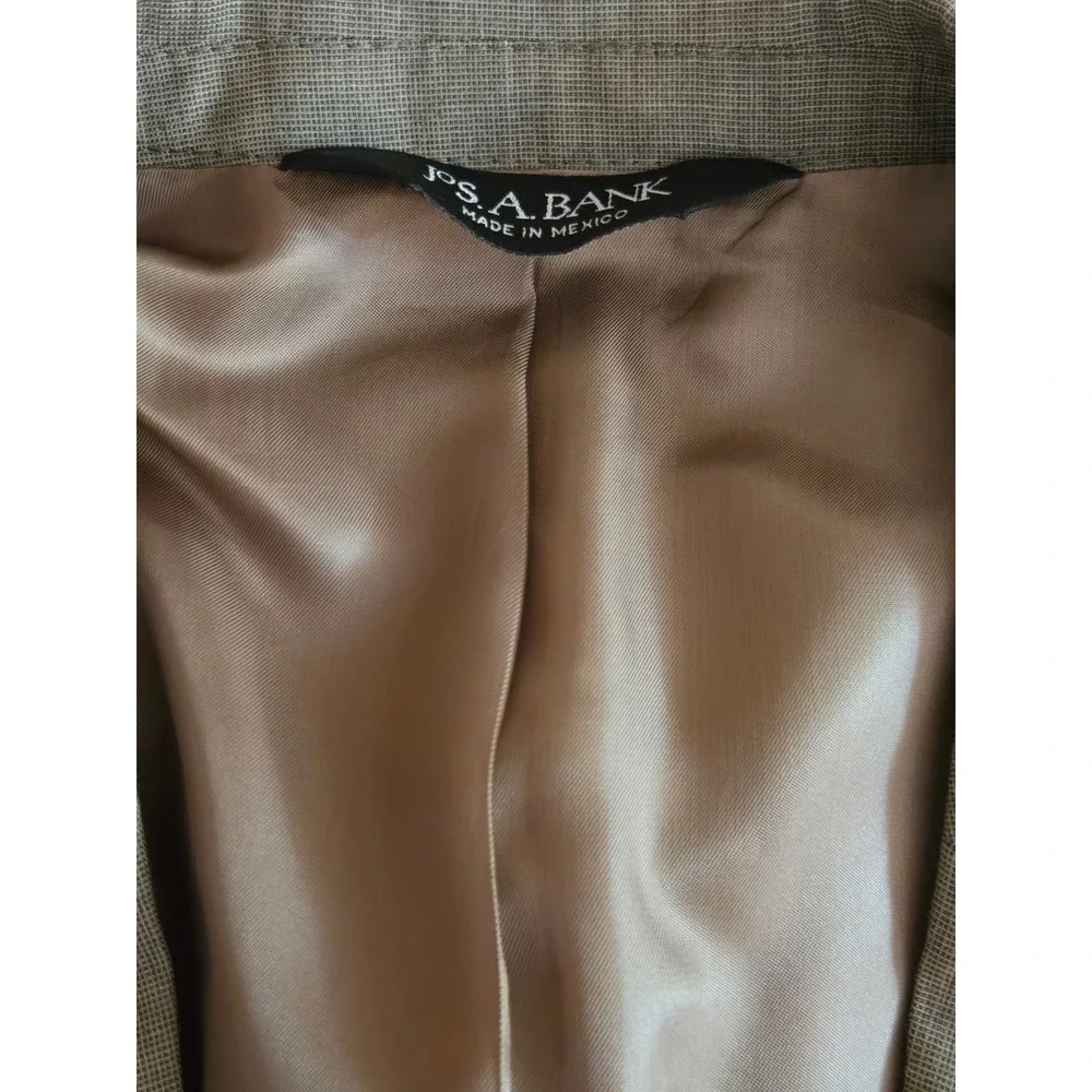 Jos. A. Bank Signature Collection Mens 44L Tan 2-Button 2-Piece Suit 38×32 Pants